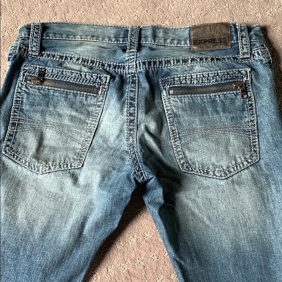 Express men’s Rocco slim fit straight leg 33/30 - Picture 7 of 7